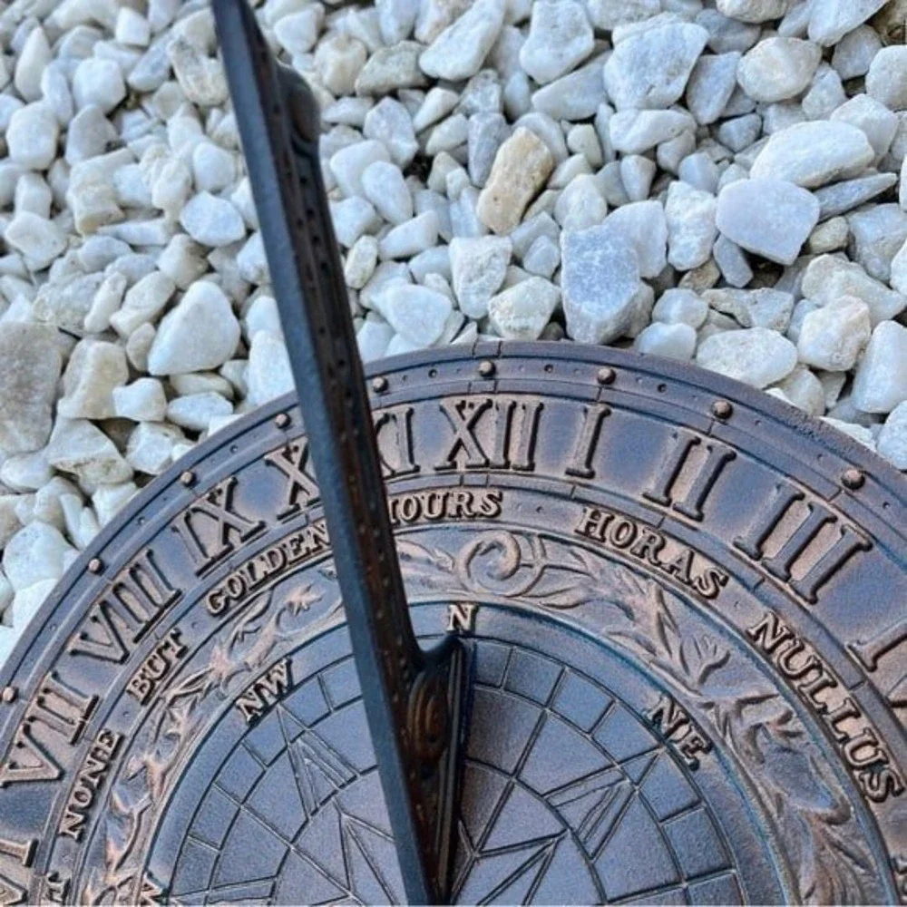NauticalMart Perpetual Calendar Sundial, Copper Verdi. Sun Clock Outdoor